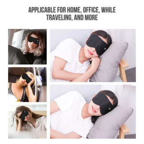 Heated Eye Mask Cordless USB Rechargeable 3 Heat Settings