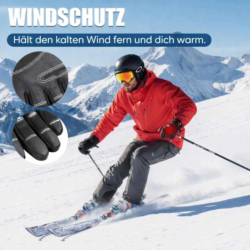 Heated Gloves Adjustable Heat Waterproof & Windproof Touchscreen Compatible