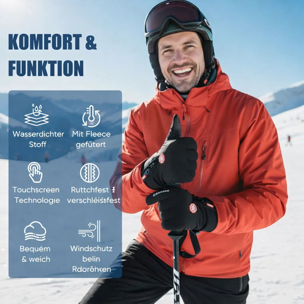 Heated Gloves Adjustable Heat Waterproof & Windproof Touchscreen Compatible