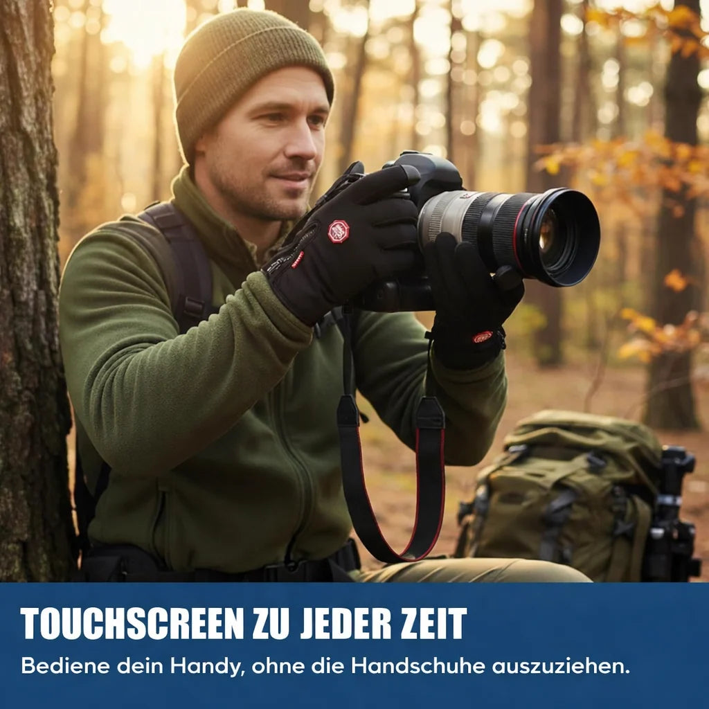 Heated Gloves Adjustable Heat Waterproof & Windproof Touchscreen Compatible