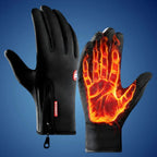 Heated Gloves Adjustable Heat Waterproof & Windproof Touchscreen Compatible