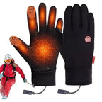 Heated Gloves Electric Heating Touchscreen Fingertips Non-Slip Grip