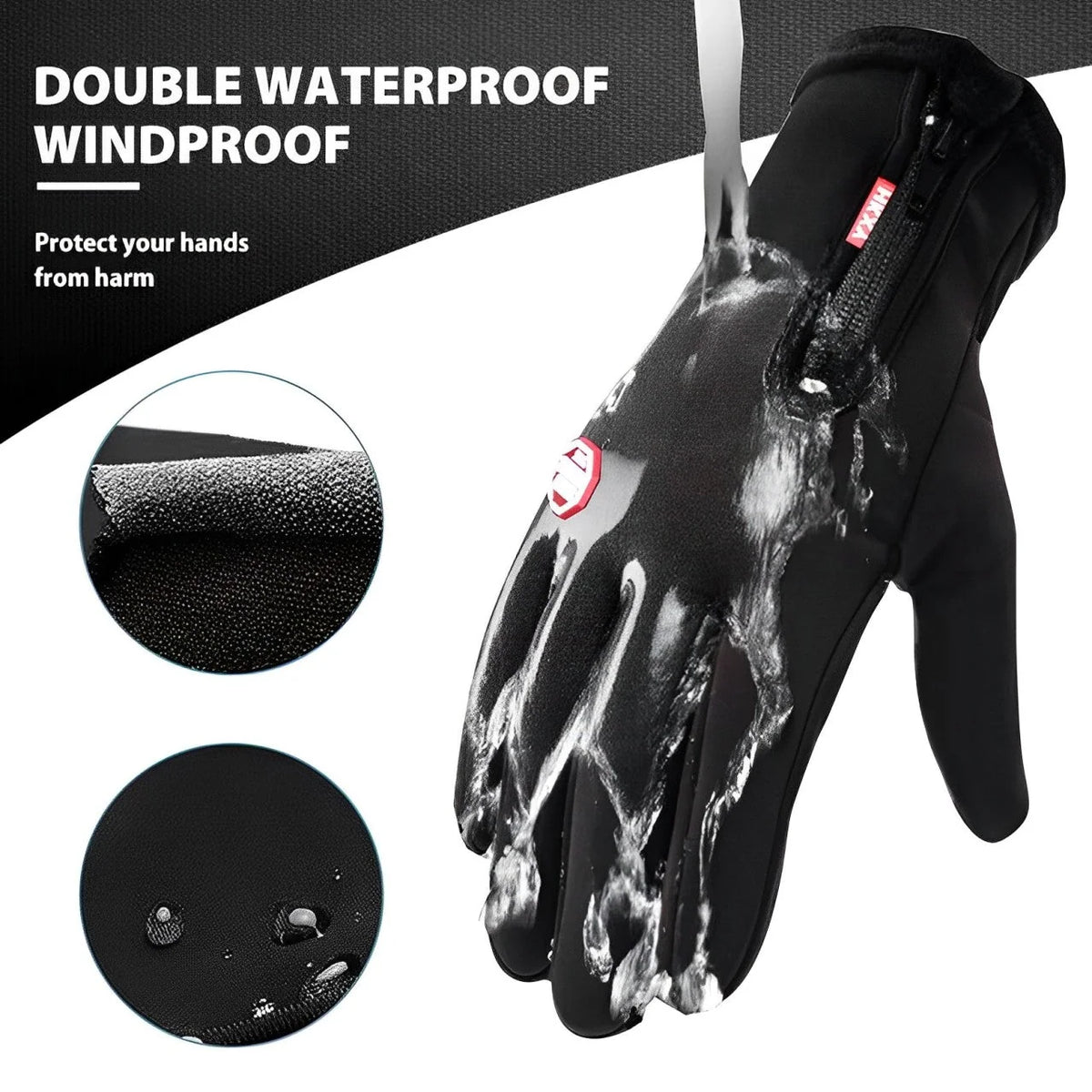 Heated Gloves Touchscreen Three Heat Settings Water-Repellent & Windproof