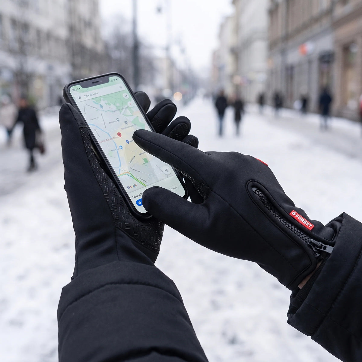 Heated Gloves Touchscreen Three Heat Settings Water-Repellent & Windproof