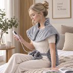 Heated Scarf Soft Flannel Hands-Free 6 Heat Settings