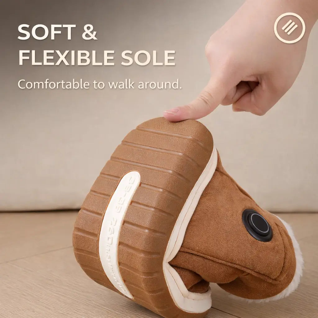 Heated Slippers 3 Heat Settings Rechargeable Non-Slip Sole