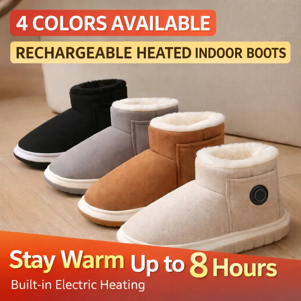 Heated Slippers 3 Heat Settings Rechargeable Non-Slip Sole
