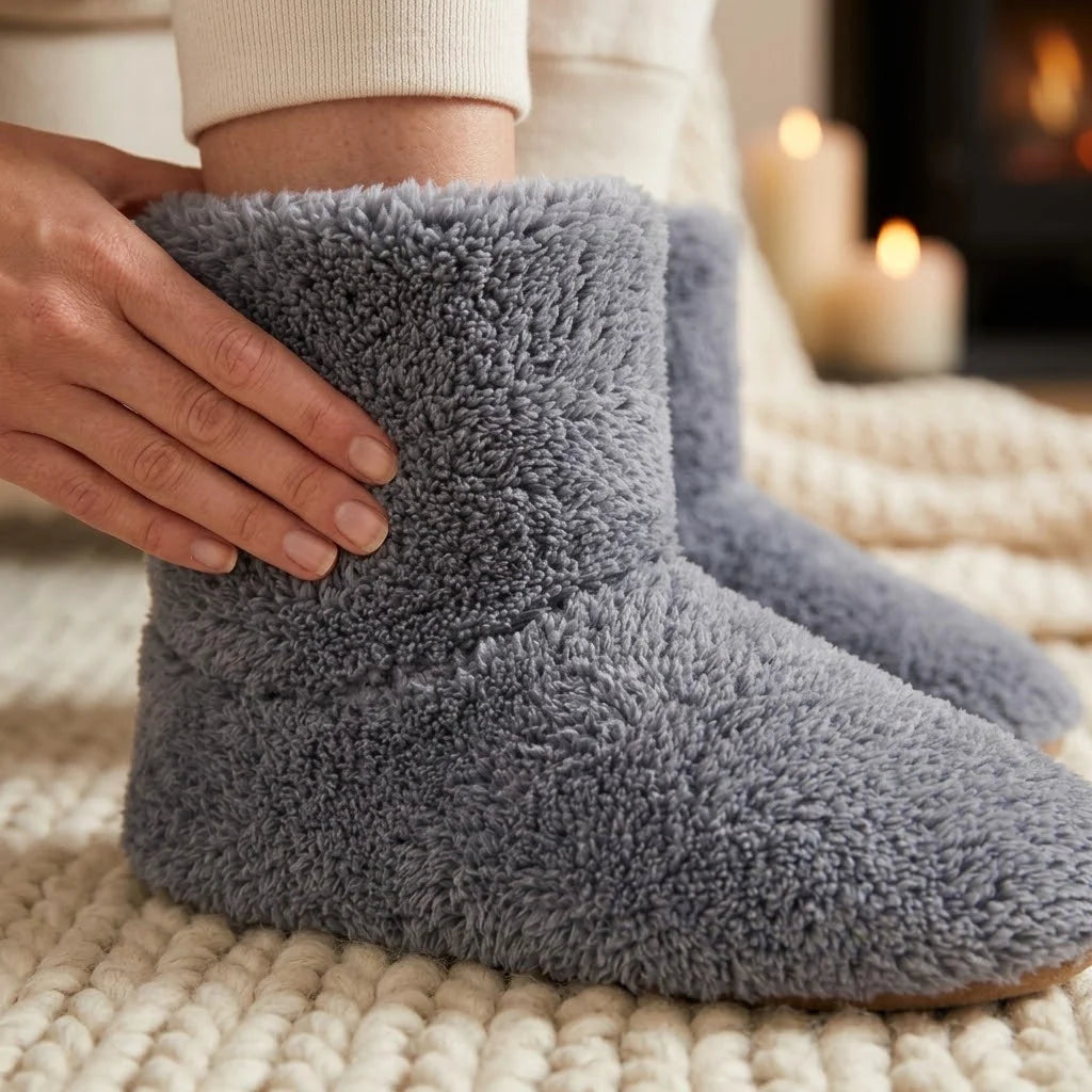 Heated Slippers USB-Powered Ankle-High Non-Slip Sole