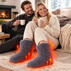 Heated Slippers USB-Powered Ankle-High Non-Slip Sole