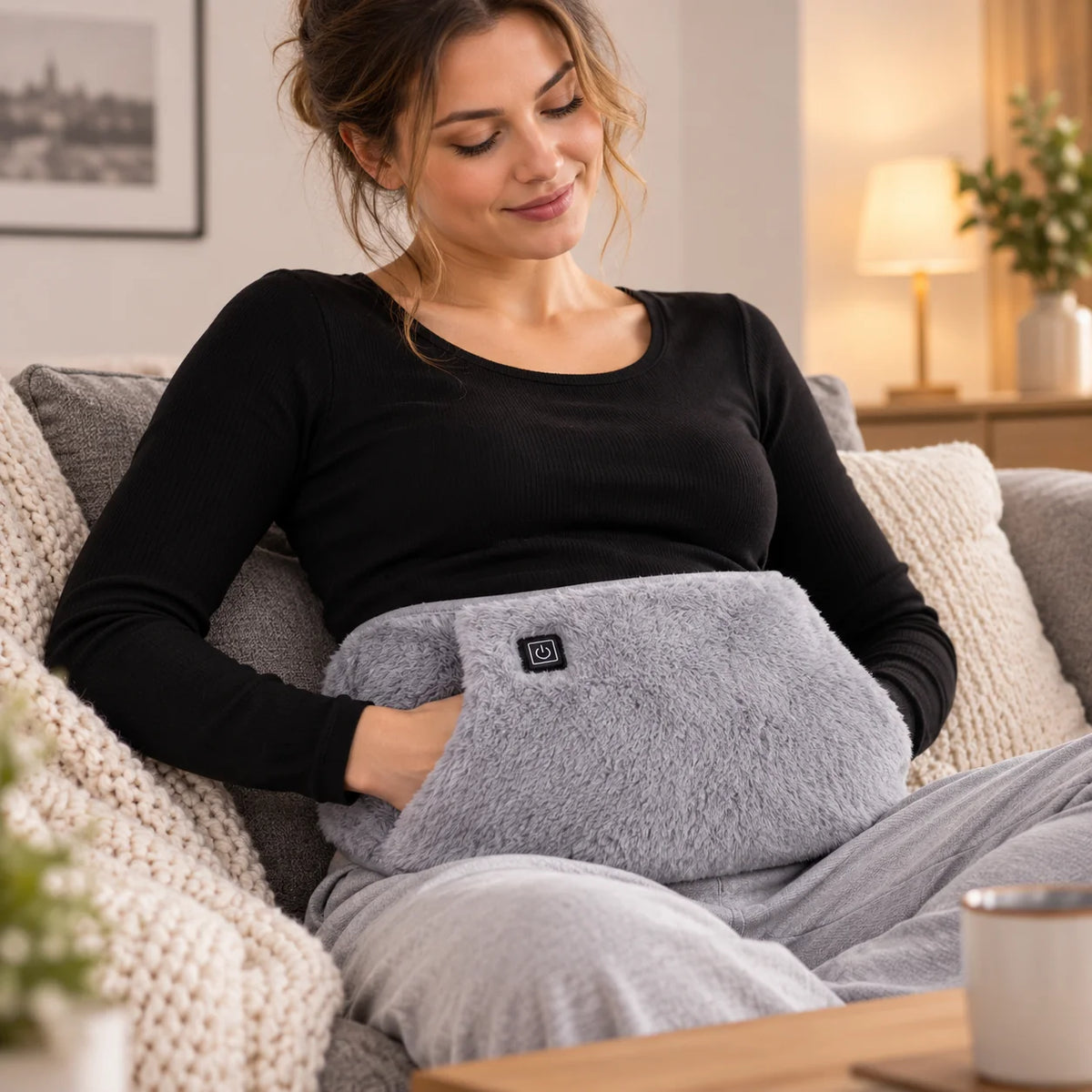 Heated Waist Belt Graphene Quick-Heating Crystal Velvet USB Powered