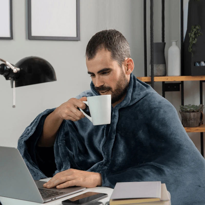 Heated Wrap Blanket USB-Powered 3 Heat Settings Machine-Washable