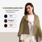 Heated Wrap Blanket USB-Powered 3 Heat Settings Machine-Washable