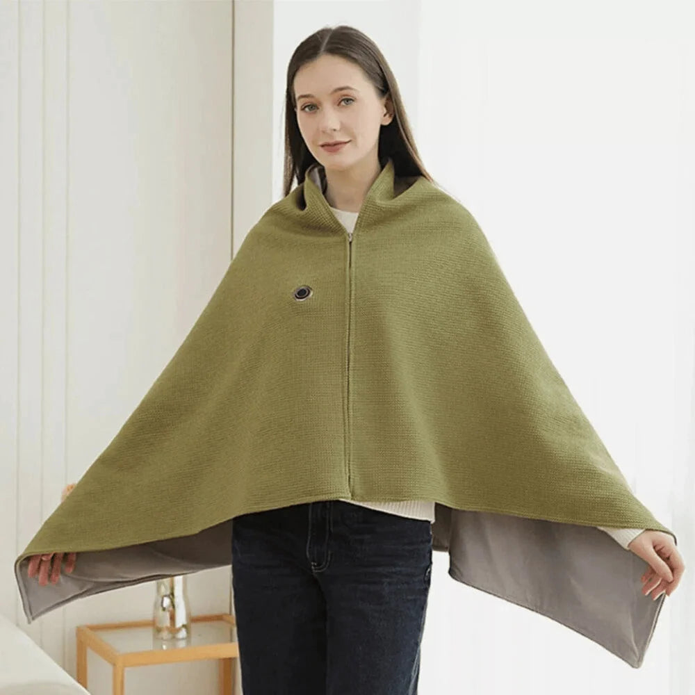 Heated Wrap Blanket USB-Powered 3 Heat Settings Machine-Washable