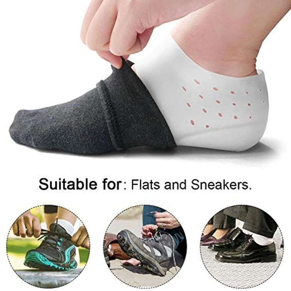 Height-Increasing Insoles Silicone Cushioned Anti-Slip