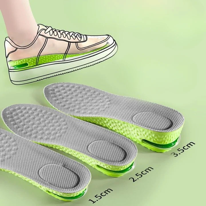 Height Insoles Adjustable Three Heights Arch Support & Odor Control
