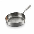 High-Sided Frying Pan Hand-Hammered Titanium Uncoated