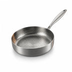 High-Sided Frying Pan Hand-Hammered Titanium Uncoated