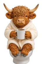 Highland Cow Advent Calendar 24 Resin Figures Festive Designs