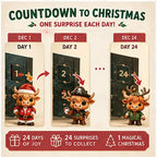 Highland Cow Advent Calendar 24 Resin Figures Festive Designs