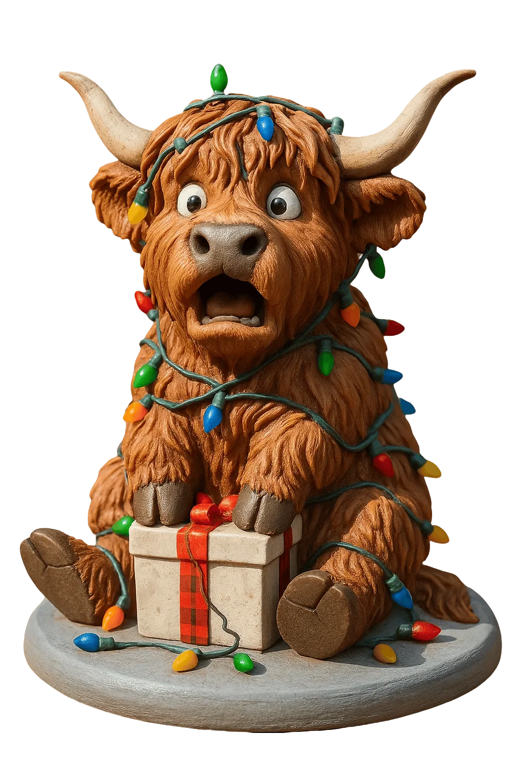 Highland Cow Advent Calendar 24 Resin Figures Festive Designs