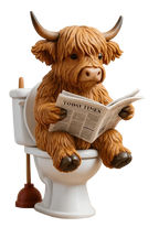 Highland Cow Advent Calendar 24 Resin Figures Festive Designs