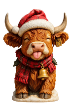 Highland Cow Advent Calendar 24 Resin Figures Festive Designs