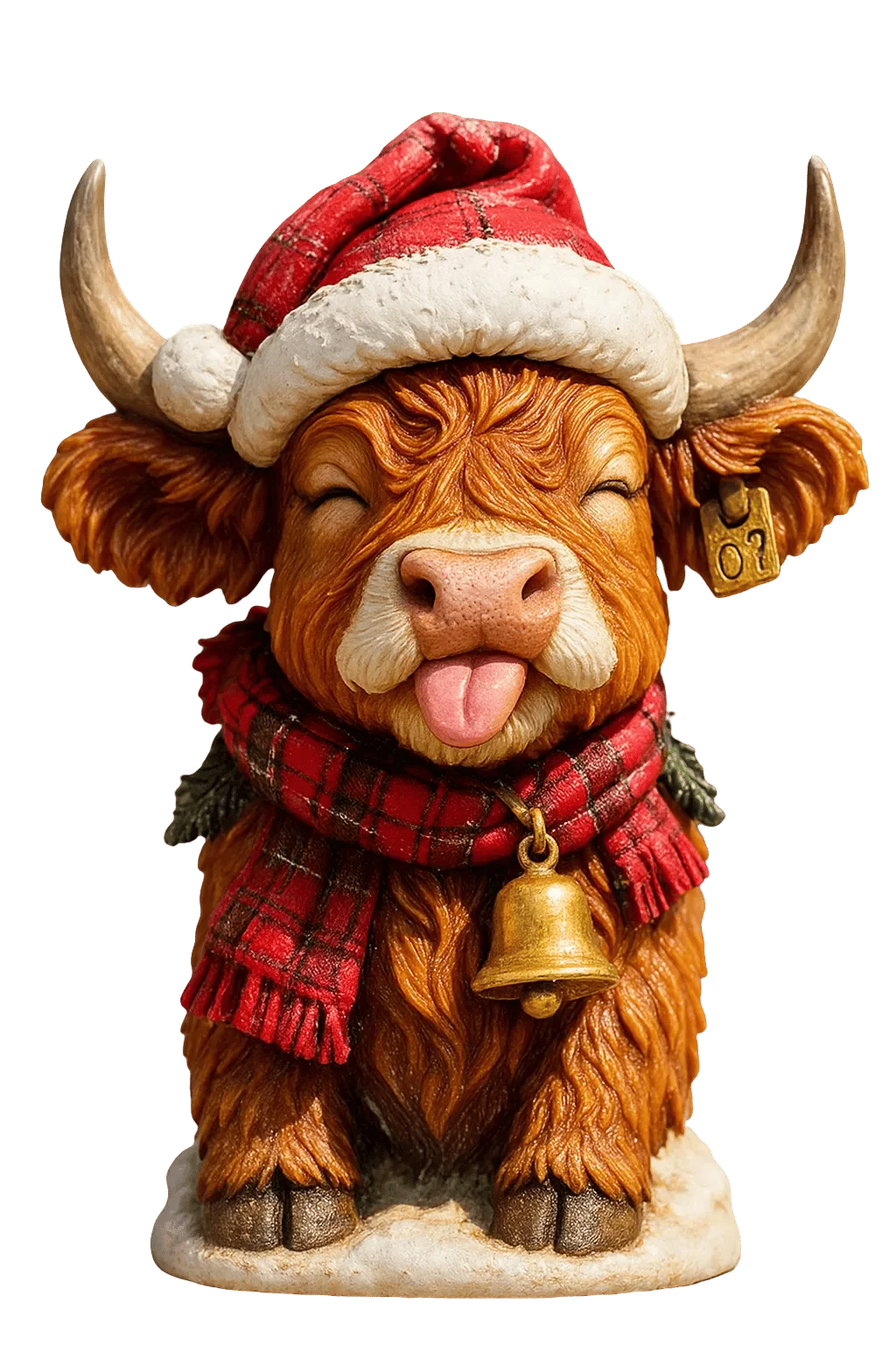 Highland Cow Advent Calendar 24 Resin Figures Festive Designs