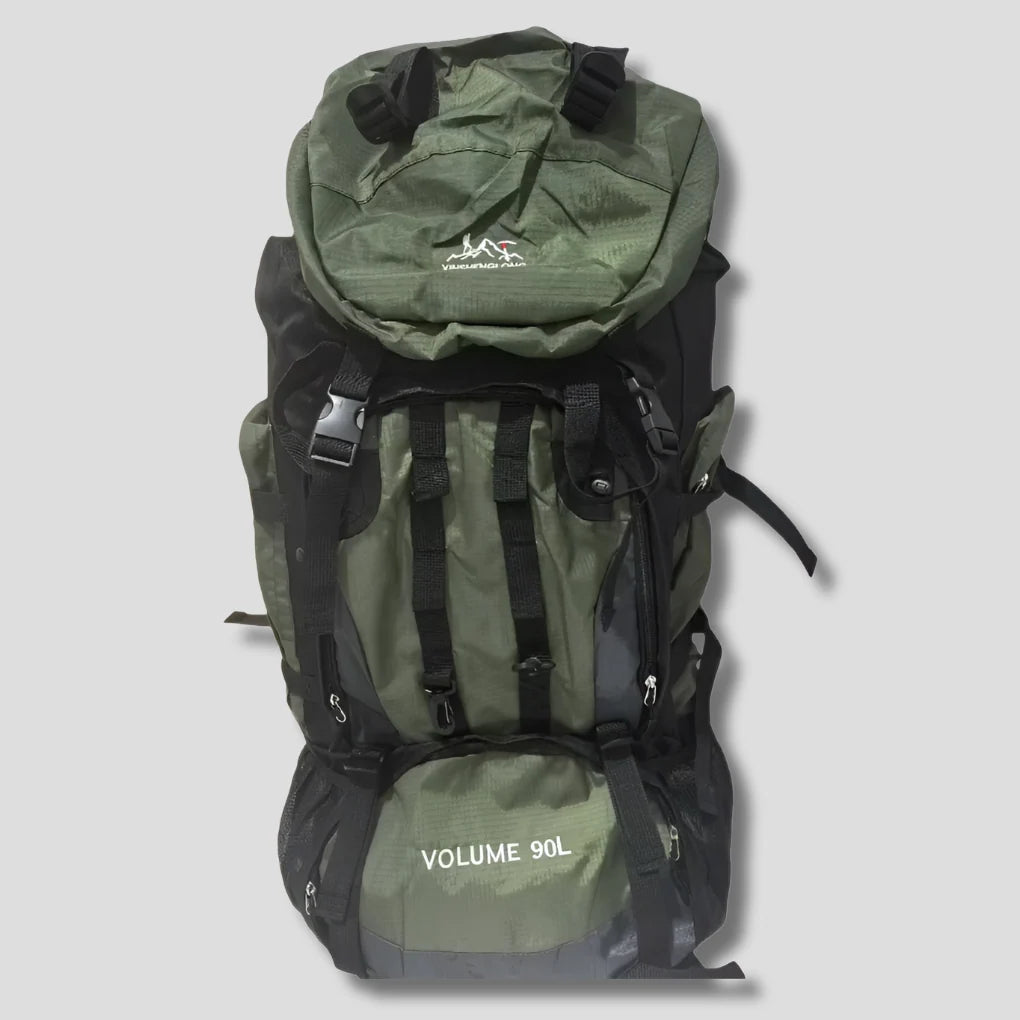 Hiking Backpack 23.8-Gallon Capacity Multiple Compartments Cushioned Straps