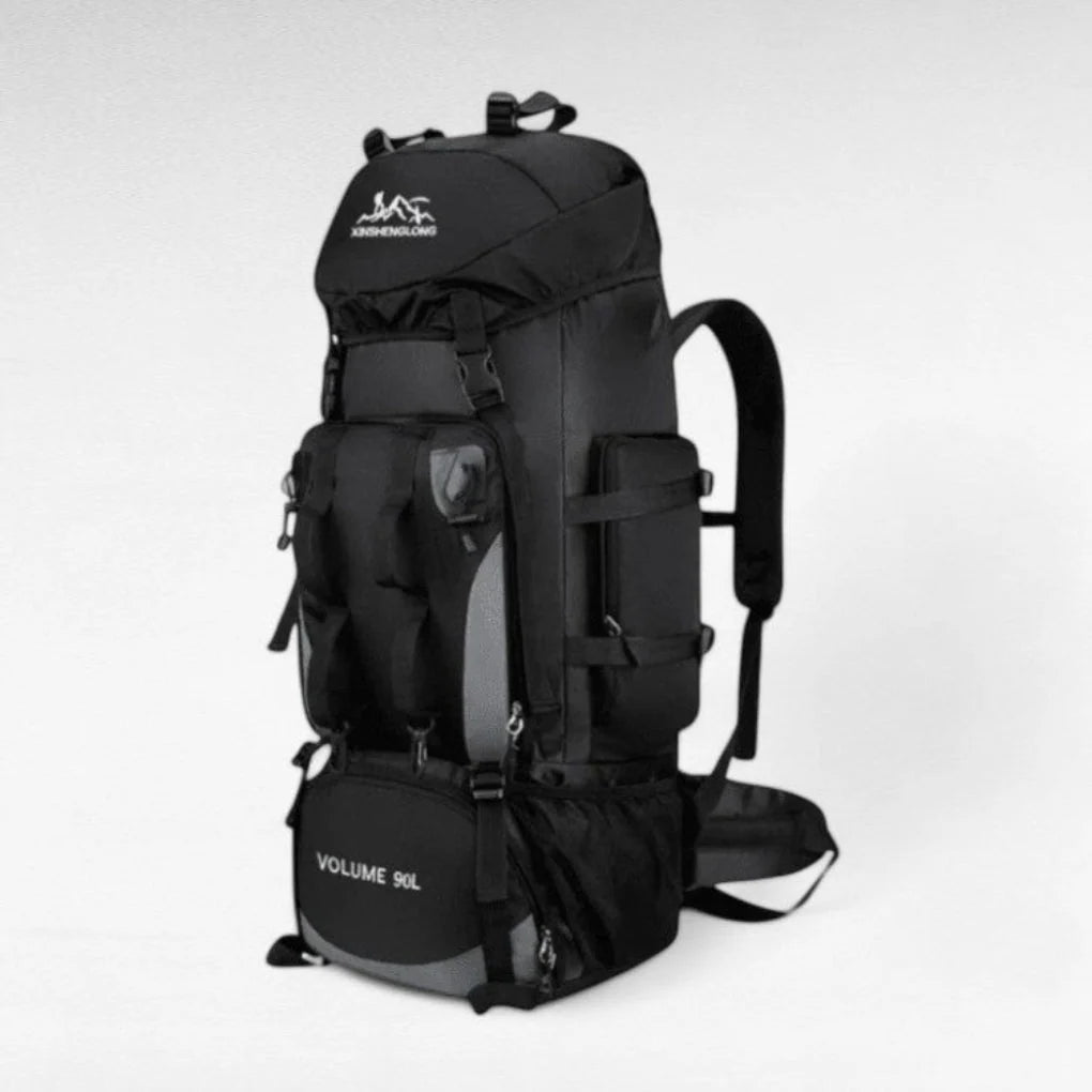 Hiking Backpack 23.8-Gallon Capacity Multiple Compartments Cushioned Straps