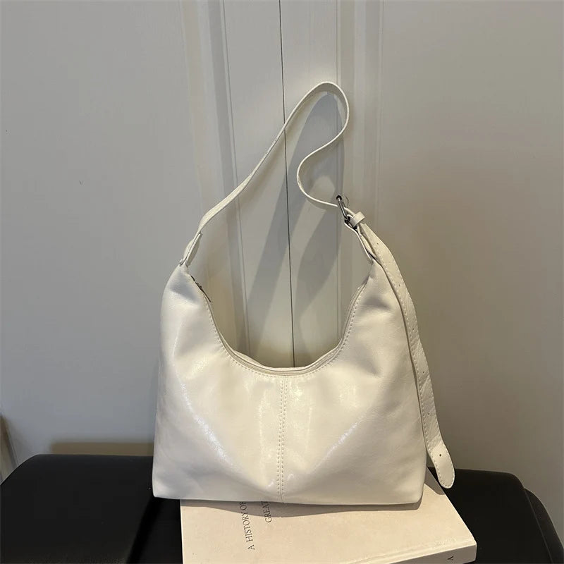 Hobo Bag Leather Slouchy Adjustable Strap