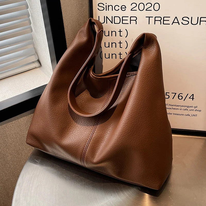 Hobo Handbag Textured Design Spacious Interior Soft Shoulder Strap