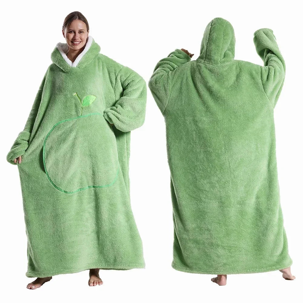 Hooded Blanket Oversized Sherpa Fleece & Kangaroo Pocket