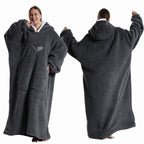 Hooded Blanket Oversized Sherpa Fleece & Kangaroo Pocket