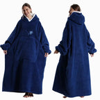Hooded Blanket Oversized Sherpa Fleece & Kangaroo Pocket