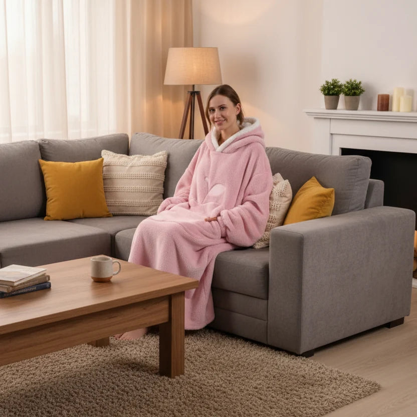 Hoodie Soft Fleece Oversized Fit Kangaroo Pocket