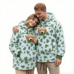 Hoodie With Built-In Cat Cave Sherpa Fleece