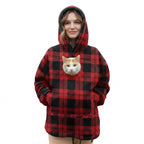 Hoodie With Built-In Cat Cave Sherpa Fleece