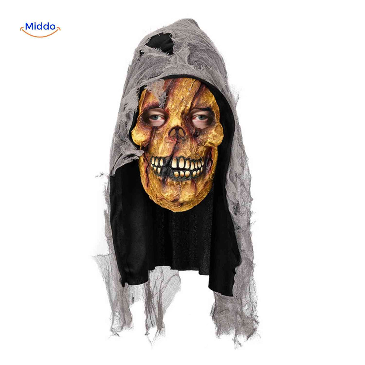 Horror Mask Full-Face Integrated Hood Breathable Mesh Eyes