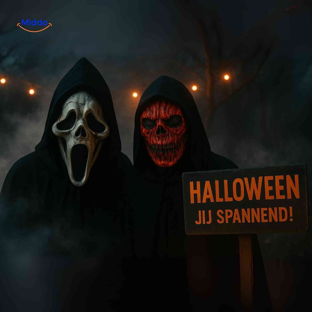 Horror Mask Full-Face Integrated Hood Breathable Mesh Eyes