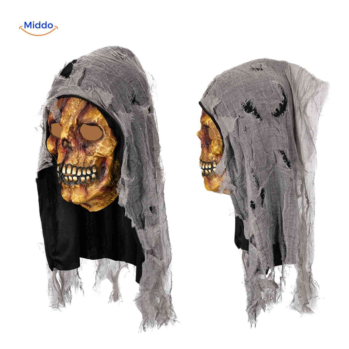 Horror Mask Full-Face Integrated Hood Breathable Mesh Eyes