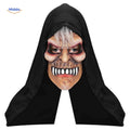 Horror Mask Full-Face Integrated Hood Breathable Mesh Eyes