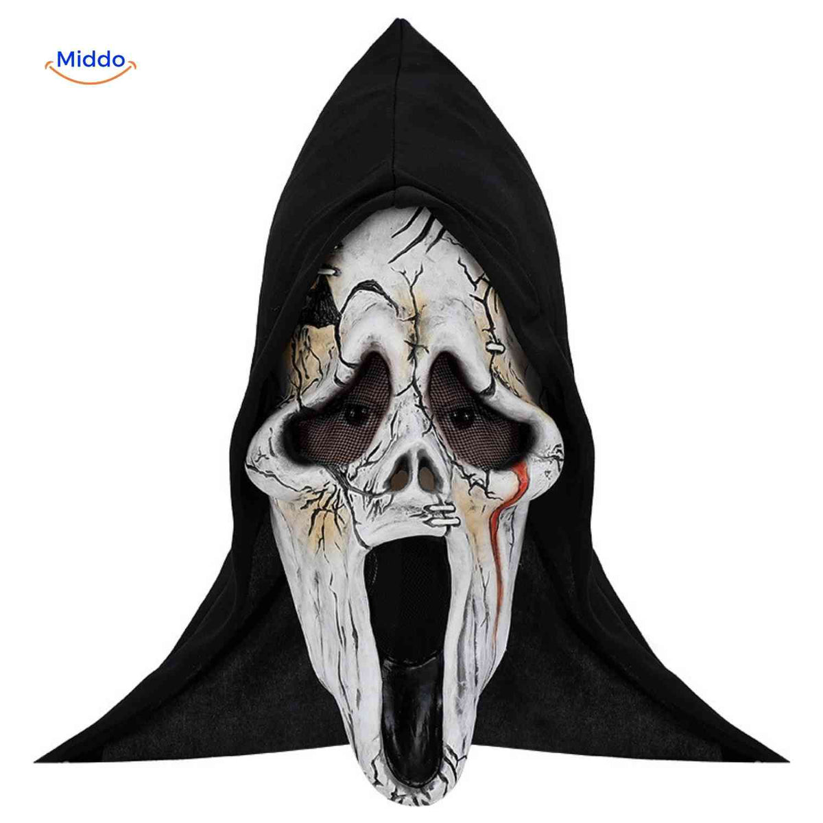 Horror Mask Full-Face Integrated Hood Breathable Mesh Eyes