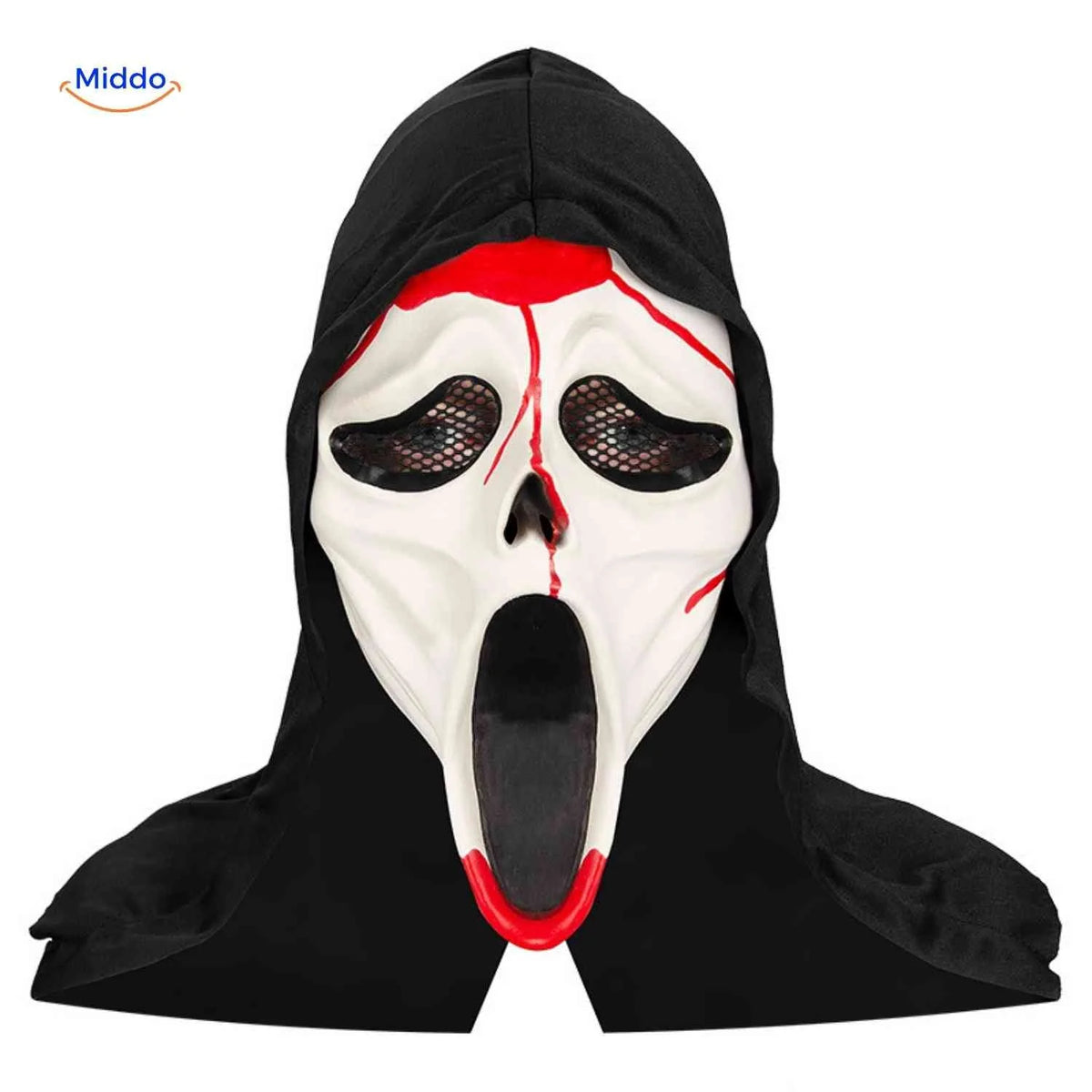 Horror Mask Full-Face Integrated Hood Breathable Mesh Eyes
