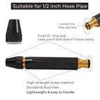 Hose Spray Gun 10x Pressure Boost Metal Nozzle