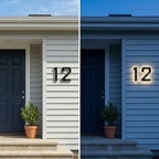 House Number Sign Solar Powered Automatic LED Weatherproof