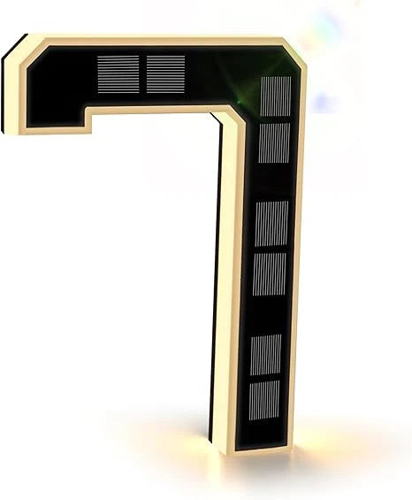 House Number Sign Solar-Powered Dusk Sensor Weather-Resistant