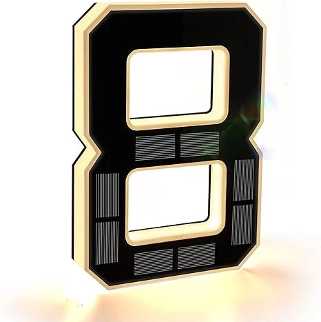 House Number Sign Solar-Powered Dusk Sensor Weather-Resistant