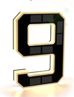 House Number Sign Solar-Powered Dusk Sensor Weather-Resistant