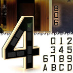 House Number Sign Solar-Powered Dusk Sensor Weather-Resistant