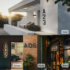House Number Sign Solar-Powered Dusk Sensor Weather-Resistant